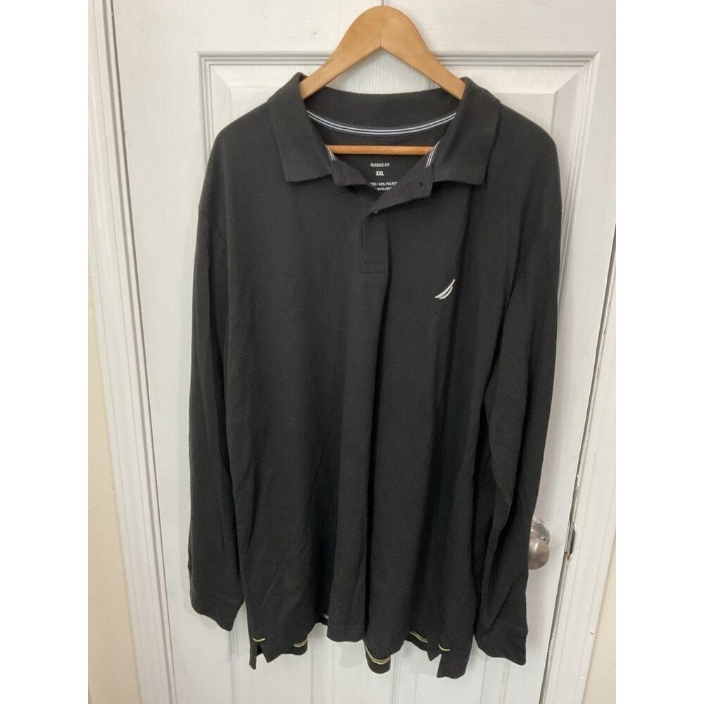 Nautica Classic Fit Black Polo Shirt XXL